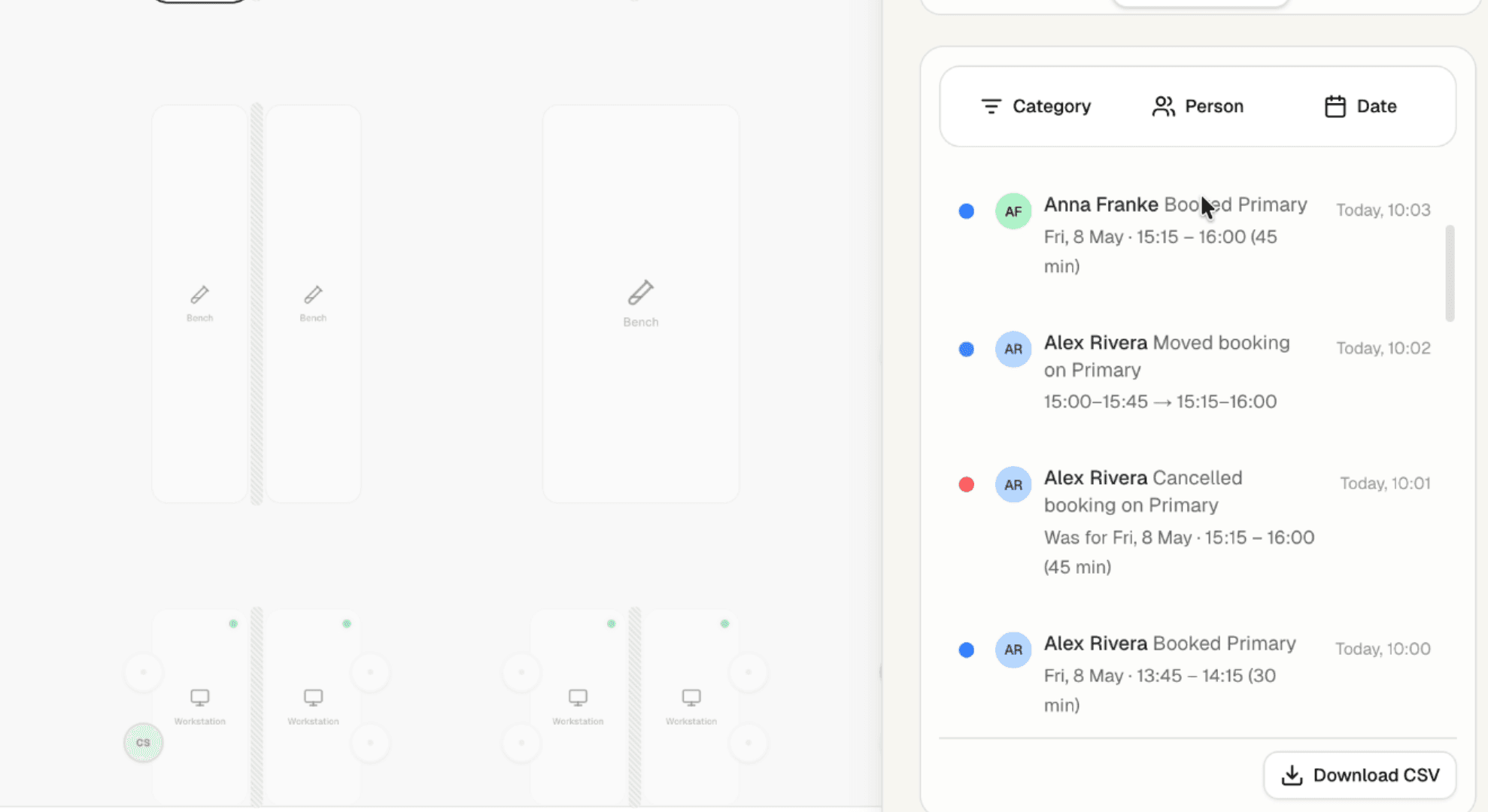 Traceability logs in ReefBench